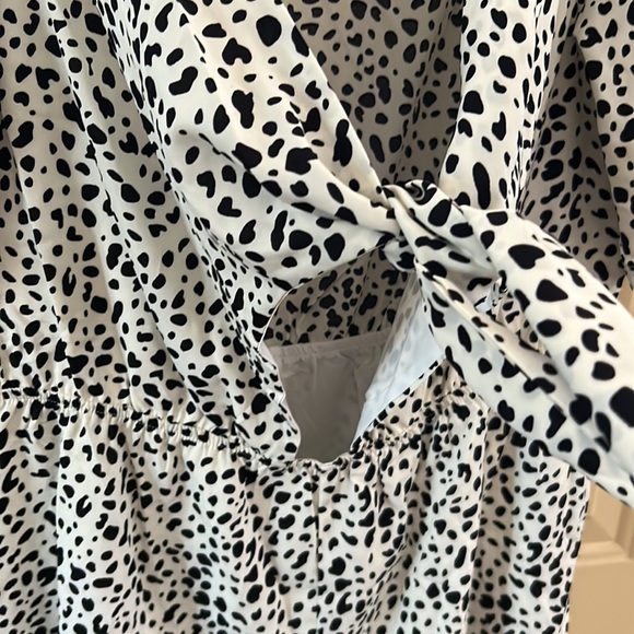 Tie Front Animal Print Romper - Picture 4 of 10